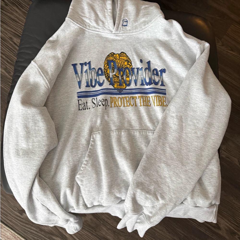 LONELY GHOST Gray Vibe Provider Hoodie